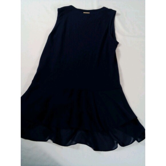 Woman's Michael Kors Navy Blue Tank Top Sheer At Bottom Size XS - Picture 11 of 13